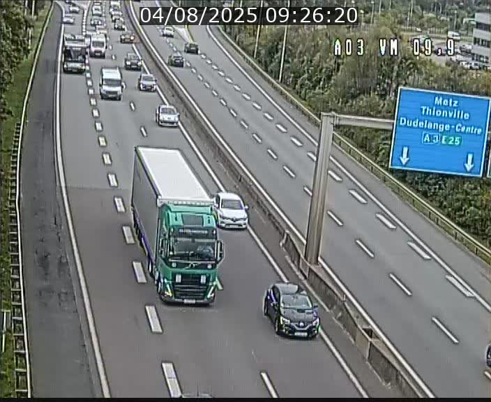 Webcam Autoroute à la Croix de Bettembourg - A3 - BK 9.9 - direction France