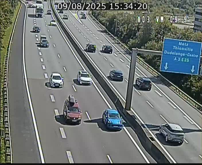 Webcam Autoroute à la Croix de Bettembourg - A3 - BK 9.9 - direction France