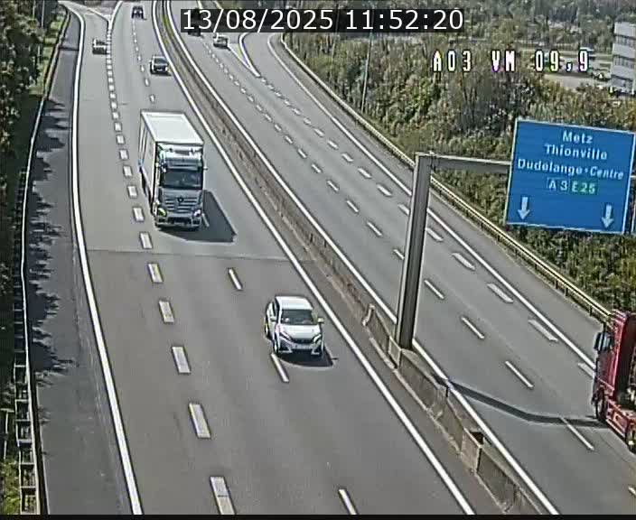 Webcam Autoroute à la Croix de Bettembourg - A3 - BK 9.9 - direction France