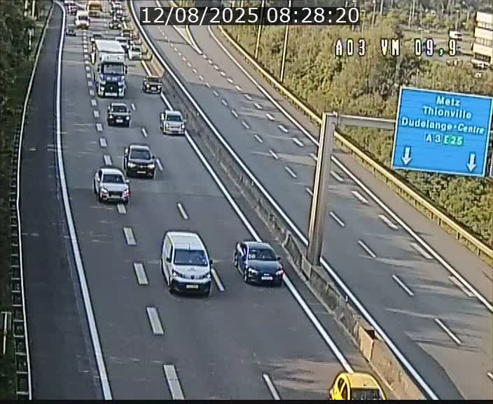 Webcam Autoroute à la Croix de Bettembourg - A3 - BK 9.9 - direction France