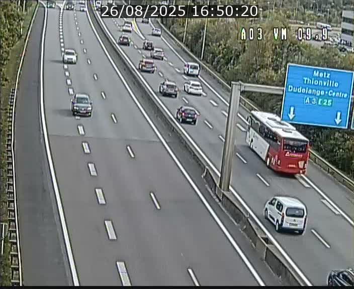 Webcam Autoroute à la Croix de Bettembourg - A3 - BK 9.9 - direction France