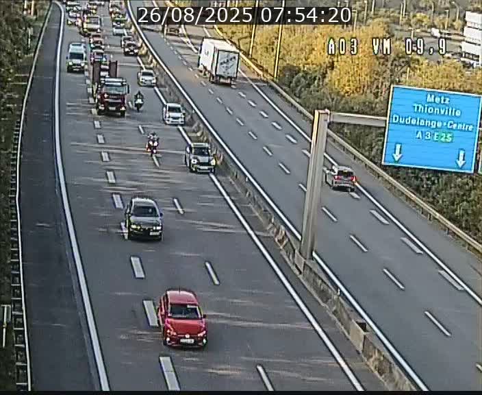 Webcam Autoroute à la Croix de Bettembourg - A3 - BK 9.9 - direction France