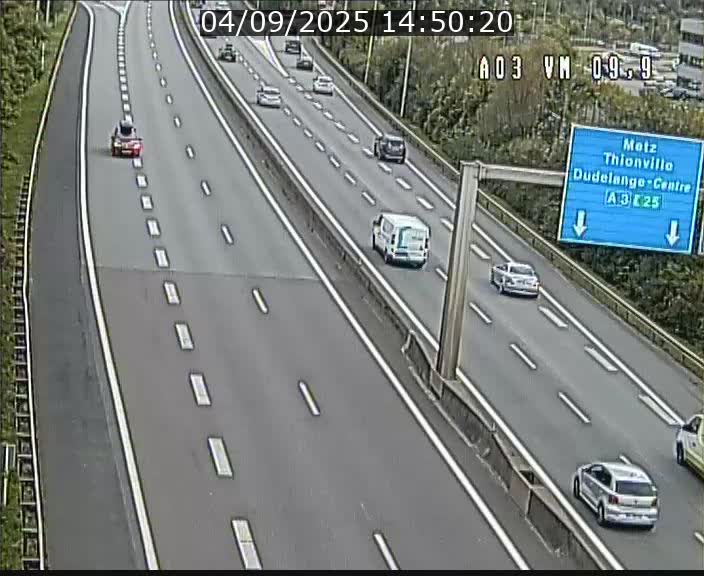 Webcam Autoroute à la Croix de Bettembourg - A3 - BK 9.9 - direction France