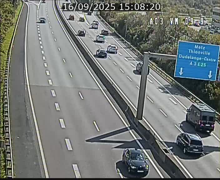 Webcam Autoroute à la Croix de Bettembourg - A3 - BK 9.9 - direction France