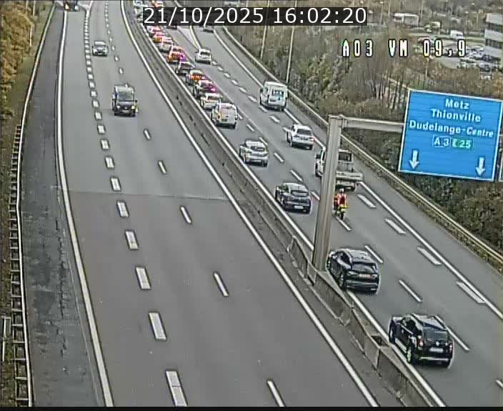 Webcam Autoroute à la Croix de Bettembourg - A3 - BK 9.9 - direction France