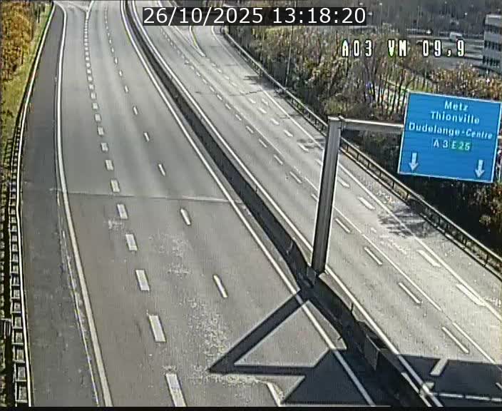 Webcam Autoroute à la Croix de Bettembourg - A3 - BK 9.9 - direction France