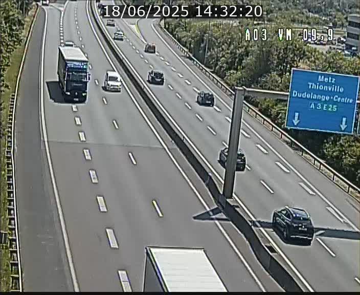 Webcam Autoroute à la Croix de Bettembourg - A3 - BK 9.9 - direction France