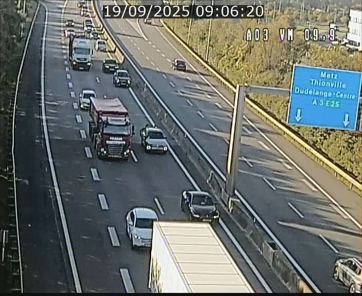 <h2>Webcam Autoroute à la Croix de Bettembourg - A3 - BK 9.9 - direction France</h2>