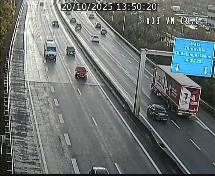 <h2>Webcam Autoroute à la Croix de Bettembourg - A3 - BK 9.9 - direction France</h2>