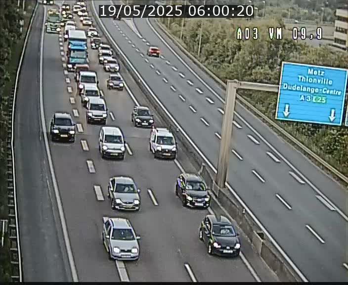 <h2>Webcam Autoroute à la Croix de Bettembourg - A3 - BK 9.9 - direction France</h2>