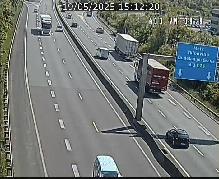 <h2>Webcam Autoroute à la Croix de Bettembourg - A3 - BK 9.9 - direction France</h2>