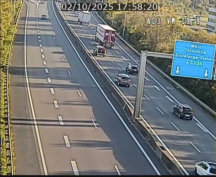 Webcam Autoroute à la Croix de Bettembourg - A3 - BK 9.9 - direction France