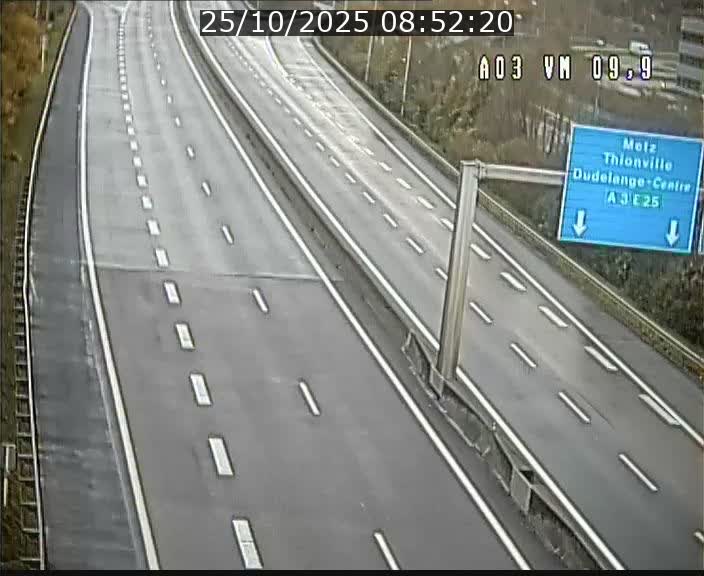 Webcam Autoroute à la Croix de Bettembourg - A3 - BK 9.9 - direction France