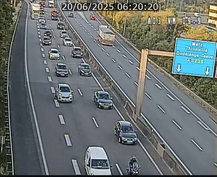 <h2>Webcam Autoroute à la Croix de Bettembourg - A3 - BK 9.9 - direction France</h2>