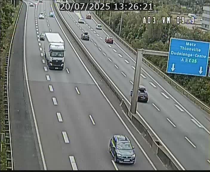 <h2>Webcam Autoroute à la Croix de Bettembourg - A3 - BK 9.9 - direction France</h2>