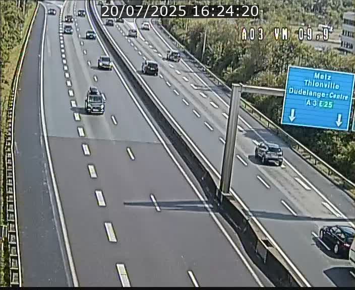 <h2>Webcam Autoroute à la Croix de Bettembourg - A3 - BK 9.9 - direction France</h2>