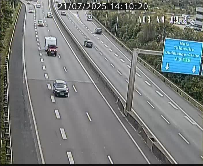 <h2>Webcam Autoroute à la Croix de Bettembourg - A3 - BK 9.9 - direction France</h2>