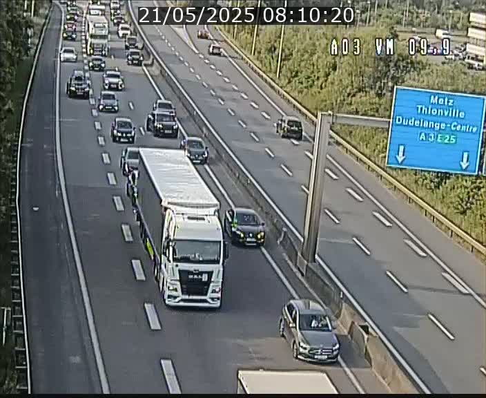 <h2>Webcam Autoroute à la Croix de Bettembourg - A3 - BK 9.9 - direction France</h2>