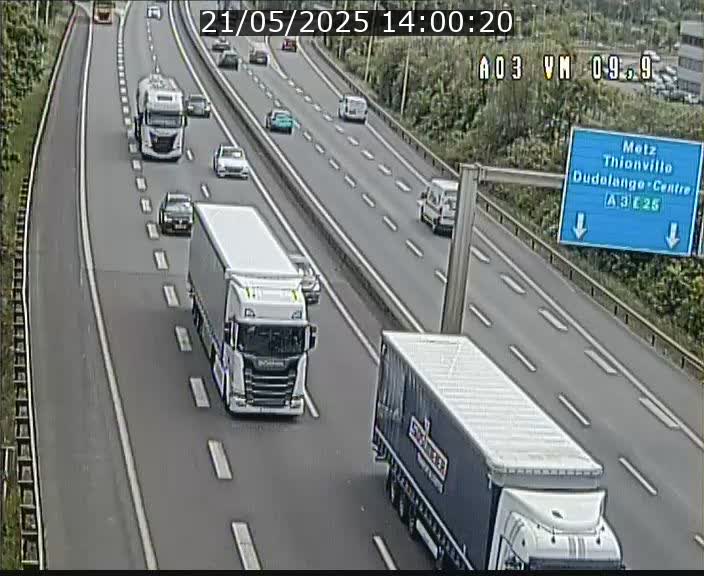 <h2>Webcam Autoroute à la Croix de Bettembourg - A3 - BK 9.9 - direction France</h2>