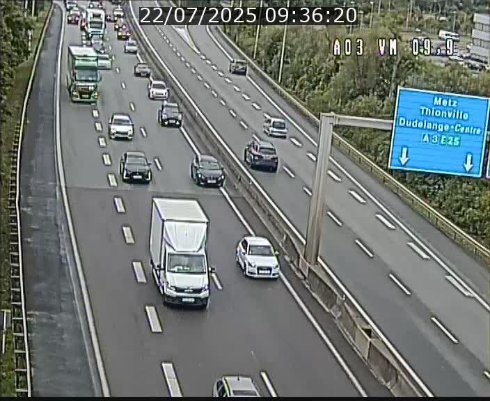 <h2>Webcam Autoroute à la Croix de Bettembourg - A3 - BK 9.9 - direction France</h2>