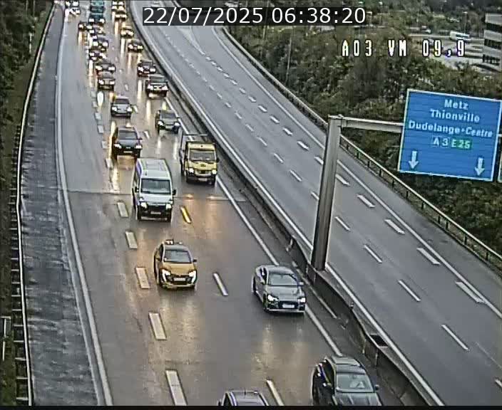 <h2>Webcam Autoroute à la Croix de Bettembourg - A3 - BK 9.9 - direction France</h2>