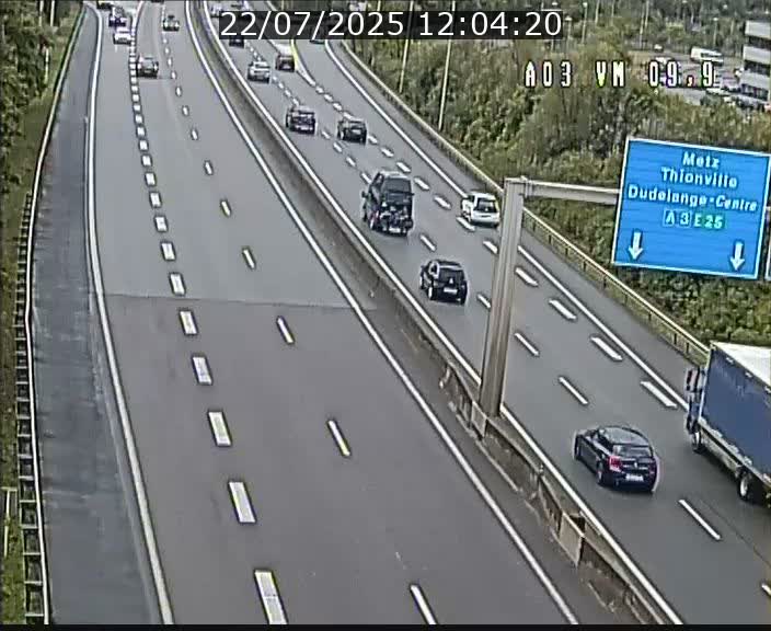 <h2>Webcam Autoroute à la Croix de Bettembourg - A3 - BK 9.9 - direction France</h2>