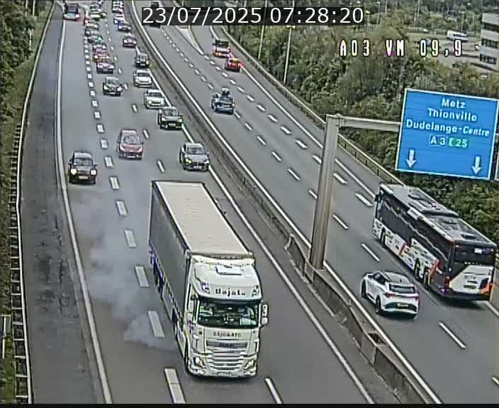 Webcam Autoroute à la Croix de Bettembourg - A3 - BK 9.9 - direction France