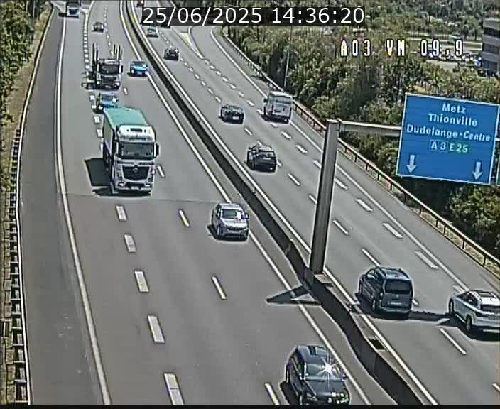 <h2>Webcam Autoroute à la Croix de Bettembourg - A3 - BK 9.9 - direction France</h2>