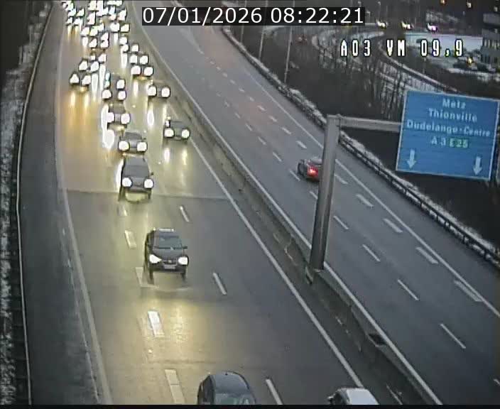 <h2>Webcam Autoroute à la Croix de Bettembourg - A3 - BK 9.9 - direction France</h2>