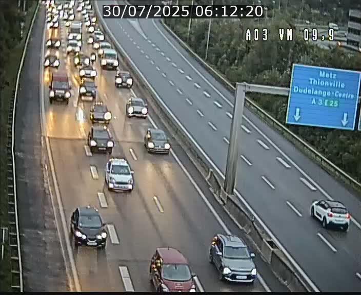 <h2>Webcam Autoroute à la Croix de Bettembourg - A3 - BK 9.9 - direction France</h2>
