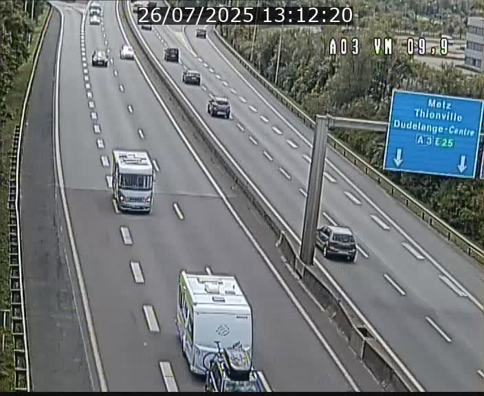 <h2>Webcam Autoroute à la Croix de Bettembourg - A3 - BK 9.9 - direction France</h2>