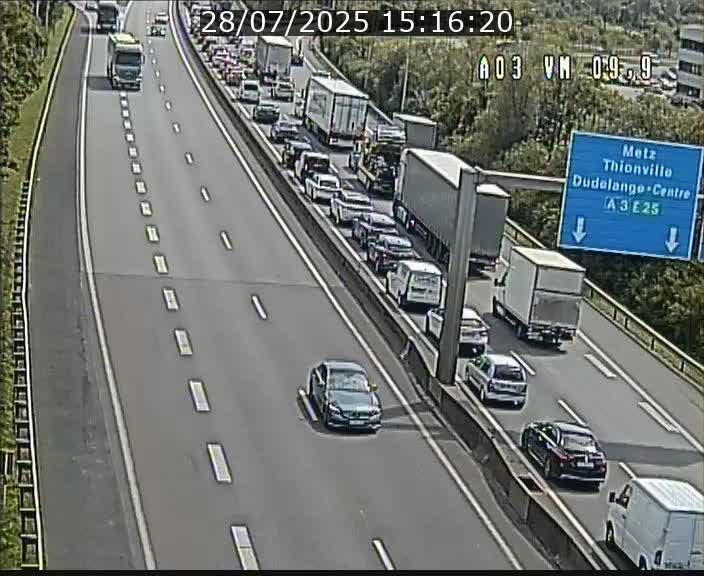 <h2>Webcam Autoroute à la Croix de Bettembourg - A3 - BK 9.9 - direction France</h2>