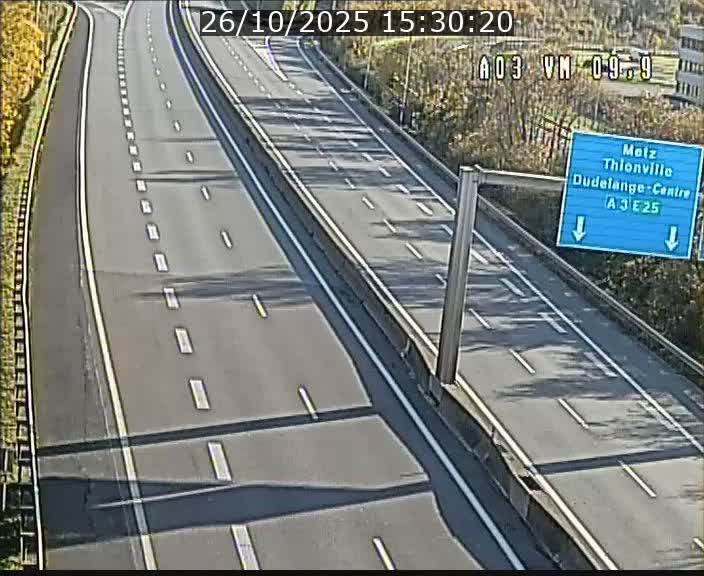 <h2>Webcam Autoroute à la Croix de Bettembourg - A3 - BK 9.9 - direction France</h2>