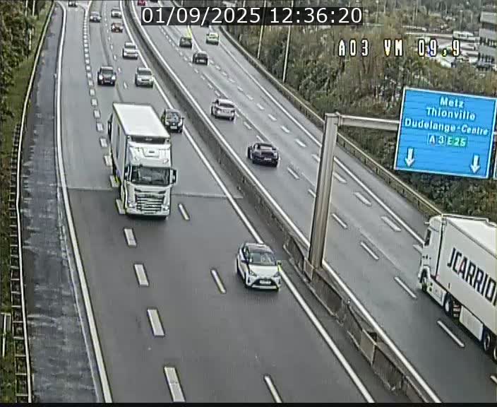 <h2>Webcam Autoroute à la Croix de Bettembourg - A3 - BK 9.9 - direction France</h2>
