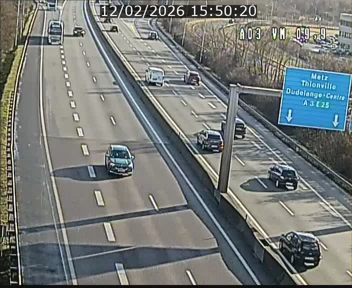 <h2>Webcam Autoroute à la Croix de Bettembourg - A3 - BK 9.9 - direction France</h2>