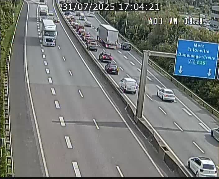 <h2>Webcam Autoroute à la Croix de Bettembourg - A3 - BK 9.9 - direction France</h2>