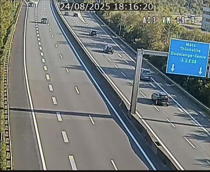 <h2>Webcam Autoroute à la Croix de Bettembourg - A3 - BK 9.9 - direction France</h2>