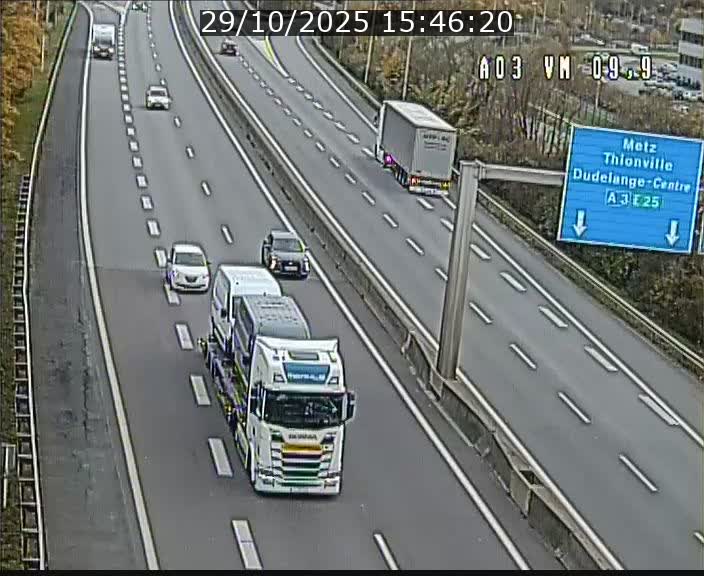 Webcam Autoroute à la Croix de Bettembourg - A3 - BK 9.9 - direction France