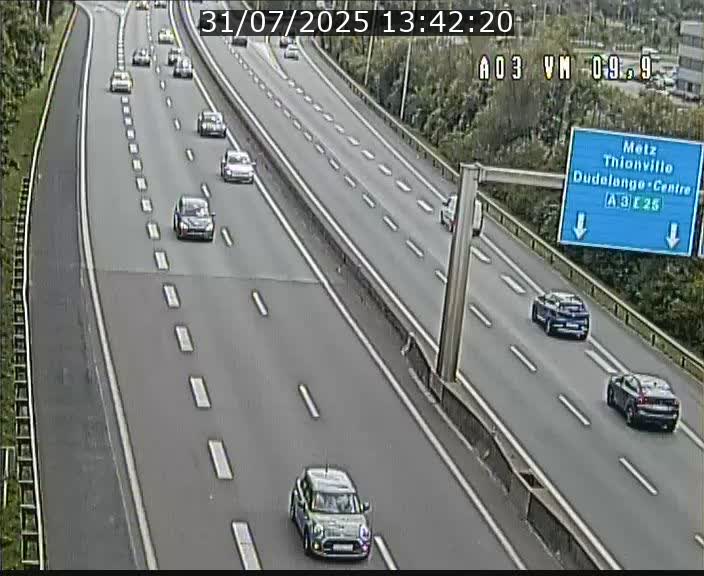 <h2>Webcam Autoroute à la Croix de Bettembourg - A3 - BK 9.9 - direction France</h2>