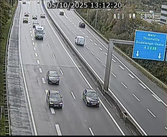 Webcam Autoroute à la Croix de Bettembourg - A3 - BK 9.9 - direction France