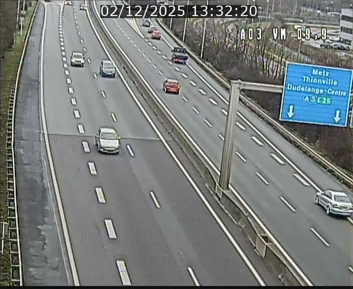 <h2>Webcam Autoroute à la Croix de Bettembourg - A3 - BK 9.9 - direction France</h2>
