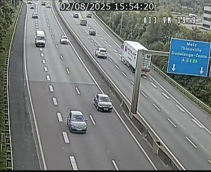 <h2>Webcam Autoroute à la Croix de Bettembourg - A3 - BK 9.9 - direction France</h2>