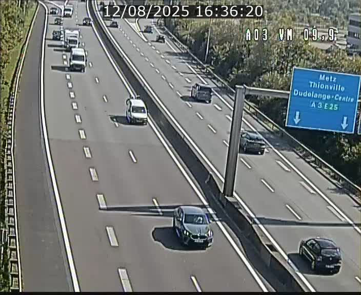 Webcam Autoroute à la Croix de Bettembourg - A3 - BK 9.9 - direction France