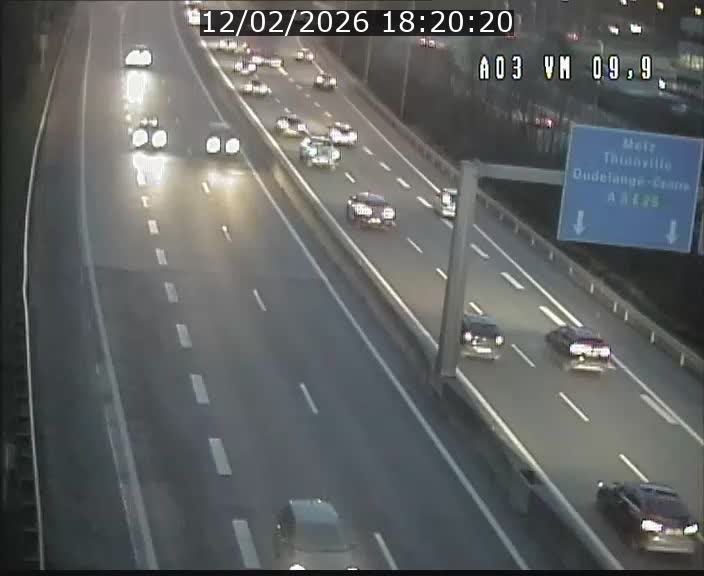 <h2>Webcam Autoroute à la Croix de Bettembourg - A3 - BK 9.9 - direction France</h2>