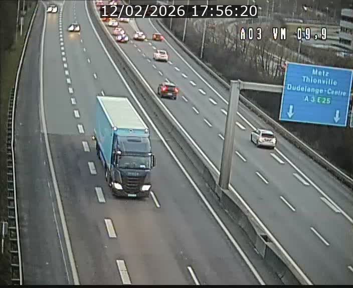 <h2>Webcam Autoroute à la Croix de Bettembourg - A3 - BK 9.9 - direction France</h2>