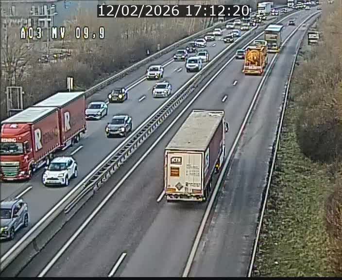 <h2>Webcam Autoroute à la Croix de Bettembourg - A3 - BK 9.9 - direction Luxembourg-Ville</h2>