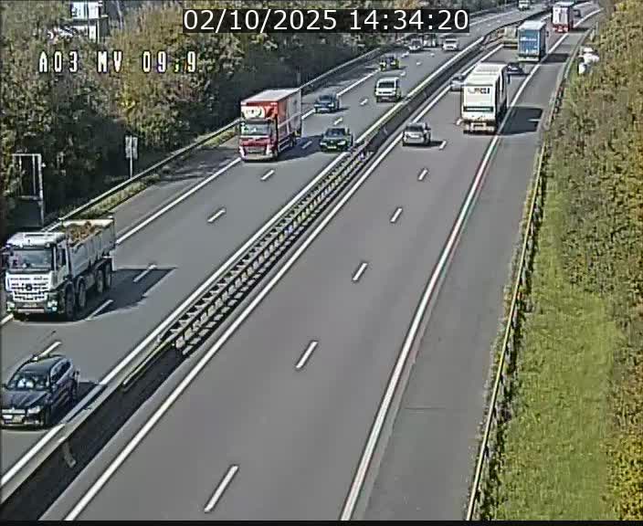 <h2>Webcam Autoroute à la Croix de Bettembourg - A3 - BK 9.9 - direction Luxembourg-Ville</h2>