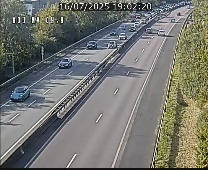 Webcam Autoroute à la Croix de Bettembourg - A3 - BK 9.9 - direction Luxembourg-Ville