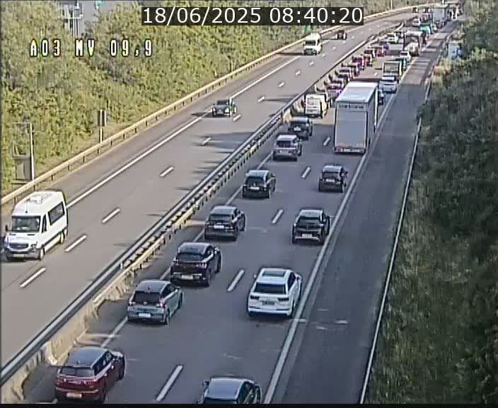 Webcam Autoroute à la Croix de Bettembourg - A3 - BK 9.9 - direction Luxembourg-Ville