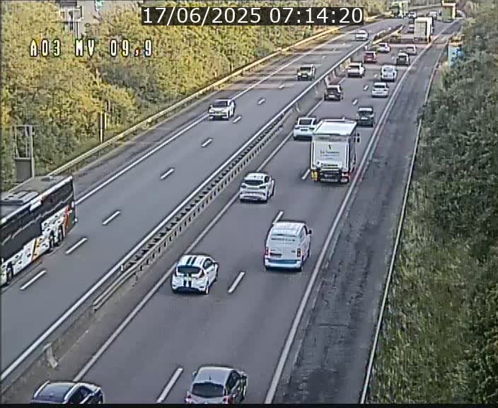 Webcam Autoroute à la Croix de Bettembourg - A3 - BK 9.9 - direction Luxembourg-Ville